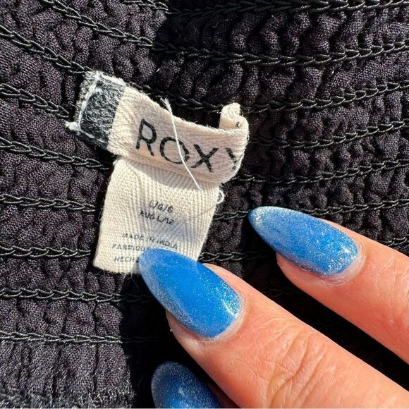 ROXY Bundle of 2 Boho Shorts - White Eyelet & Black Fringe, Size L - Picture 4 of 8